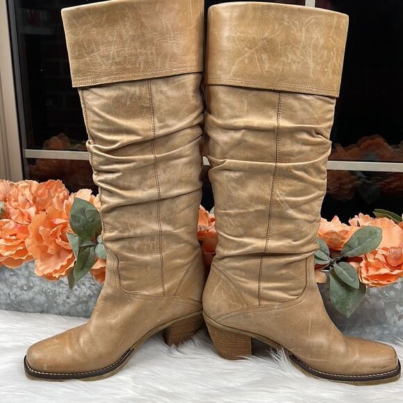 Via Spiga Leather Slouch Boots - Picture 3 of 11